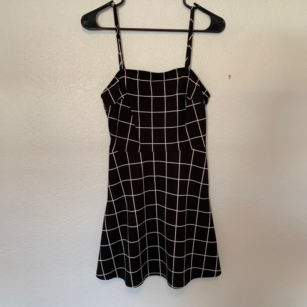 SHEIN Women’s Black & White Checkered Dress.